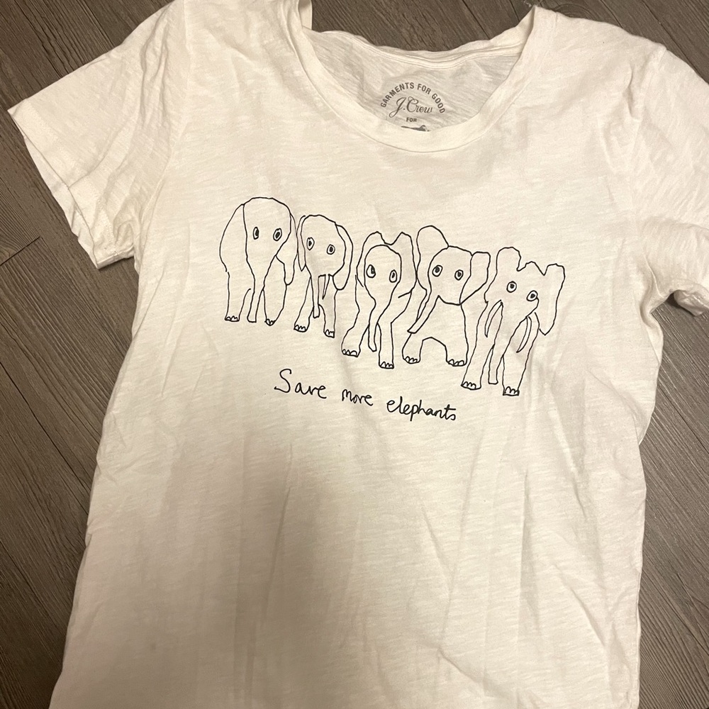 Jcrew Save More Elephants Collectors Tee